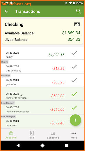 ClearCheckbook Money Manager screenshot