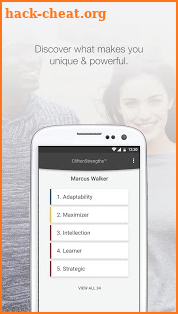 CliftonStrengths screenshot
