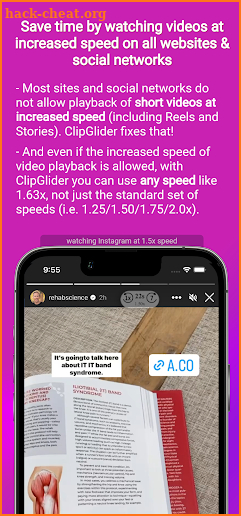 ClipGlider-video control panel screenshot