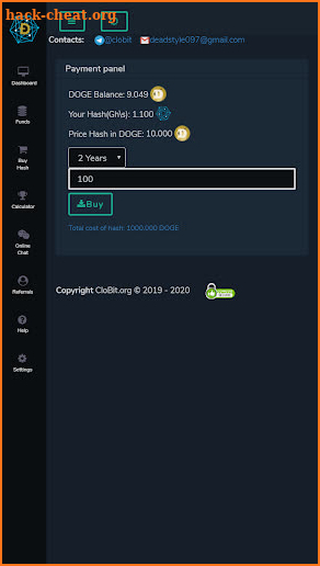 CloBit - Cloud Mining Dogecoin screenshot