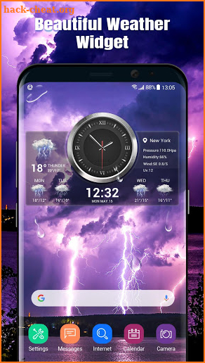 Clock & weather forecast screenshot