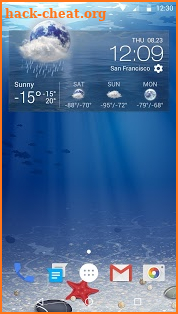 Clock And Weather Wallpaper screenshot