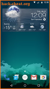 Clock And Weather Wallpaper screenshot