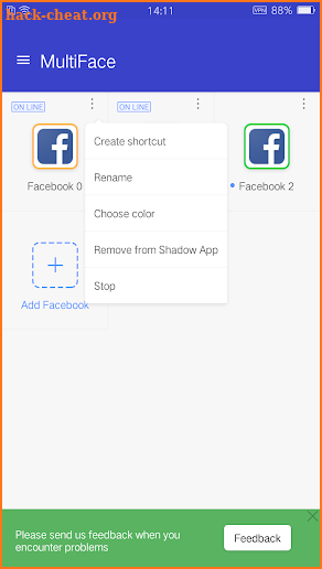 Clone app&multiple accounts for Facebook-MultiFace screenshot