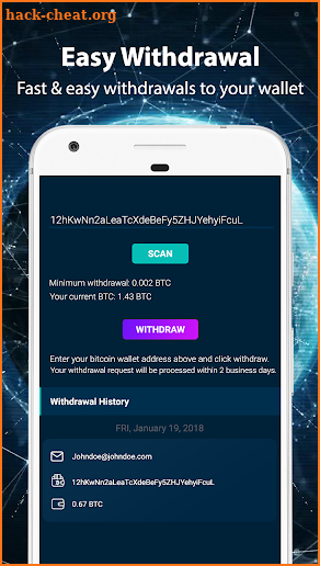 Cloud BTC Miner - Earn Free Bitcoin screenshot