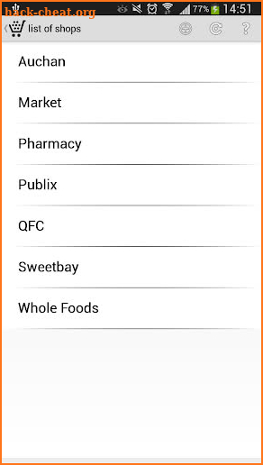 Cloudy shopping list VIP screenshot