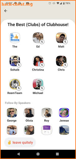 clubber for clubhouse screenshot