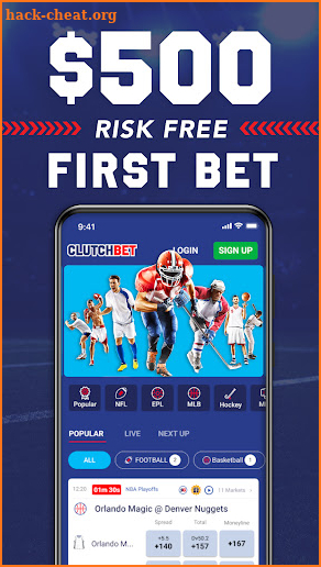 ClutchBet Sportsbook Iowa screenshot