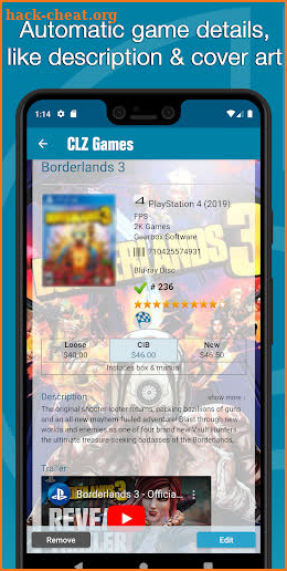 CLZ Games - Game Database screenshot