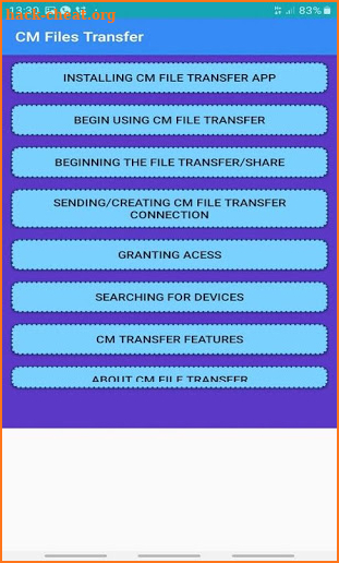 Cm transfer -Share files with friends Tips 2019 screenshot