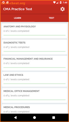 CMA (AAMA) Practice Test 2019 screenshot