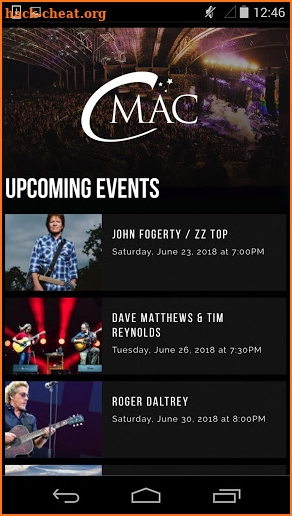 CMAC - Concerts & Events screenshot