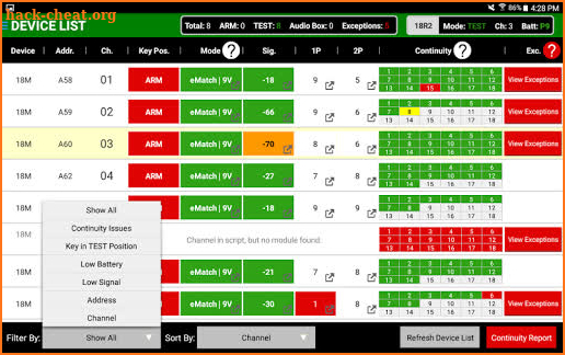 COBRA Control Panel screenshot