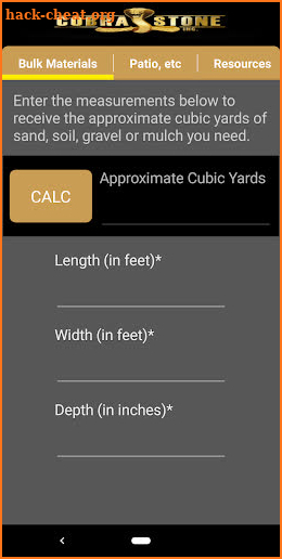 Cobra Stone Materials Calculator screenshot