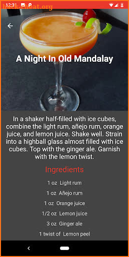 Cocktails screenshot