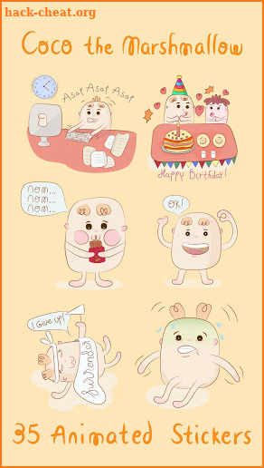 Coco the marshmallow stickers pack screenshot