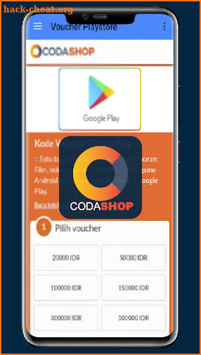 CODA SHOP App Topup Voucher Game Online screenshot