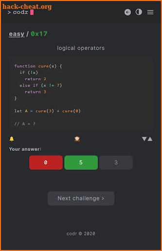 Code challenges and puzzles screenshot