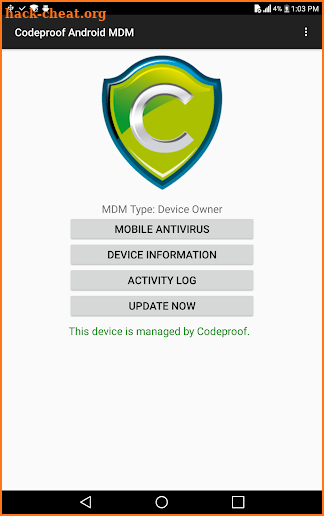 Codeproof MDM for Android screenshot