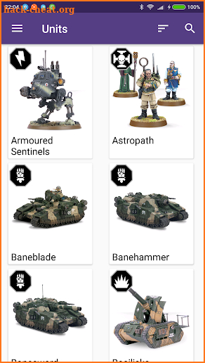 Codices40k - Warhammer 40k guide app (8th edition) screenshot