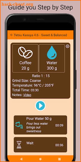 Coffee Pour-Over Timer screenshot