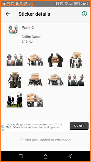 Coffin Dance Meme Stickers WastickerApps screenshot