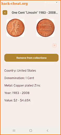 Coin Value Identify Coin Scan screenshot