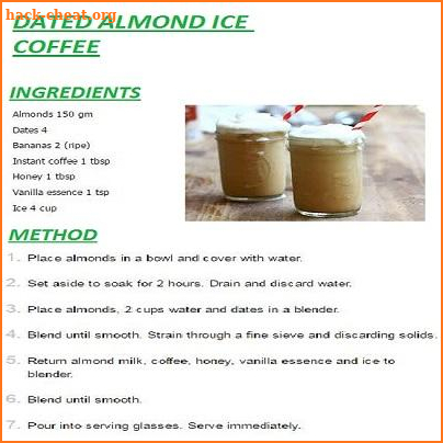 Cold Coffee English Recipes screenshot