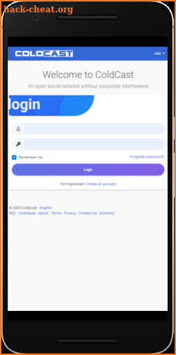 ColdCast - Non-Corporate Social Network screenshot