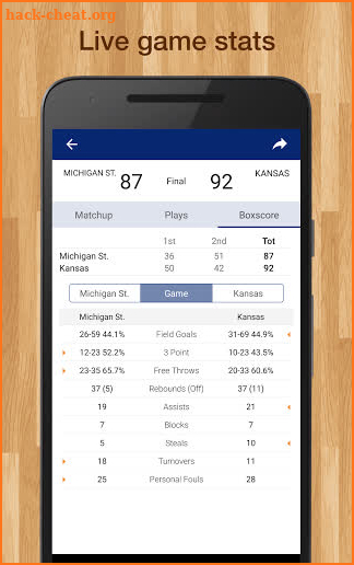 College Basketball Scores, Stats, & Schedules screenshot