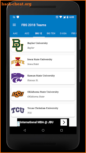 College Football Schedule & Scores screenshot