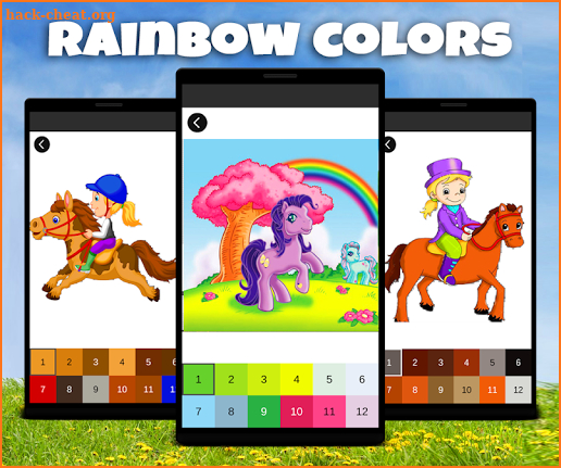 Color by Number: Horse Pixel Art Game screenshot