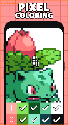 Color by Number - Pokemon Pixel Art Free 2019 screenshot