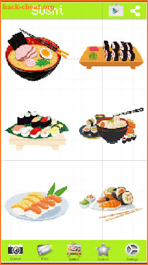 Color By Number: Sushi Pixel Art screenshot