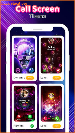 Color call screen theme : caller flash screenshot