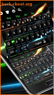 Color Fluorescent Black Keyboard  Theme screenshot