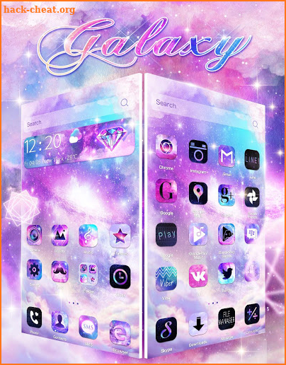 Color Nebula Galaxy Theme screenshot