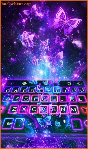 Color Neon Butterfly Keyboard Theme screenshot