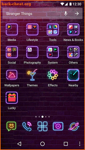 Color Phone Theme - Neon Night screenshot