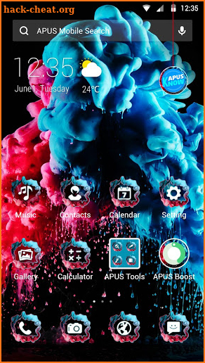 Color Smoke APUS Launcher theme screenshot