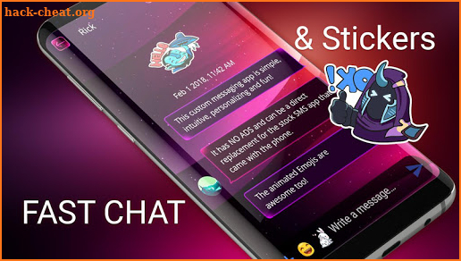 Color SMS theme to customize chat screenshot