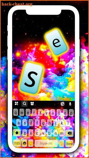 Color Splash Keyboard Background screenshot