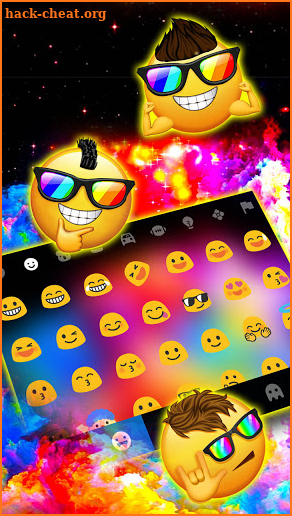 Color Splash Keyboard Background screenshot