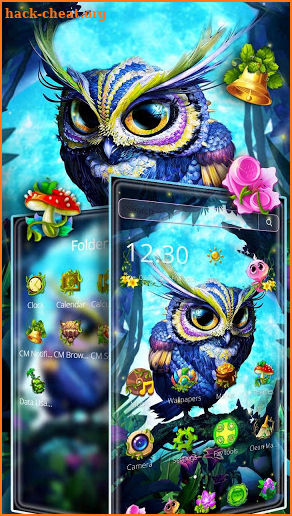 Colorful Artistry Forest Owl Theme screenshot