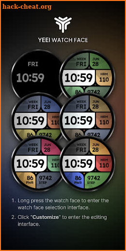 Colorful blocks Watch Face screenshot