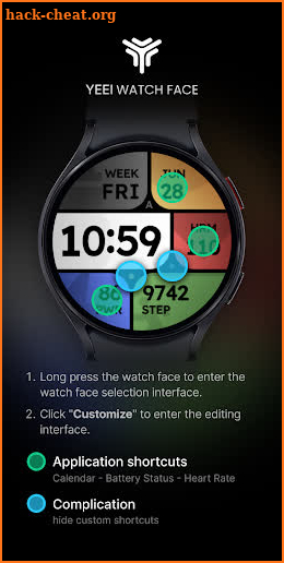 Colorful blocks Watch Face screenshot