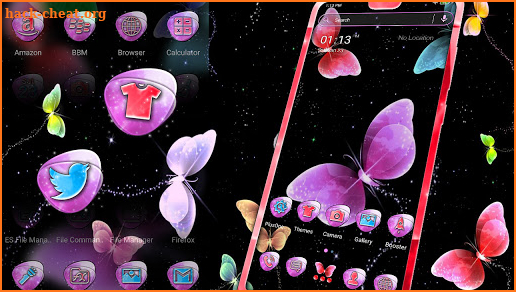 Colorful Butterfly Launcher Theme screenshot