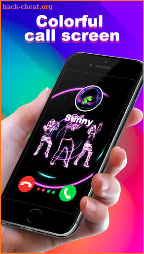 Colorful call screen screenshot