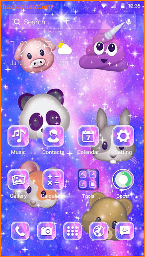 Colorful Cartoon Lovely Animal Emoji Theme screenshot