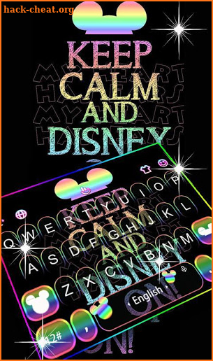 Colorful Cute Mouse Keep Calm Keyboard Theme screenshot